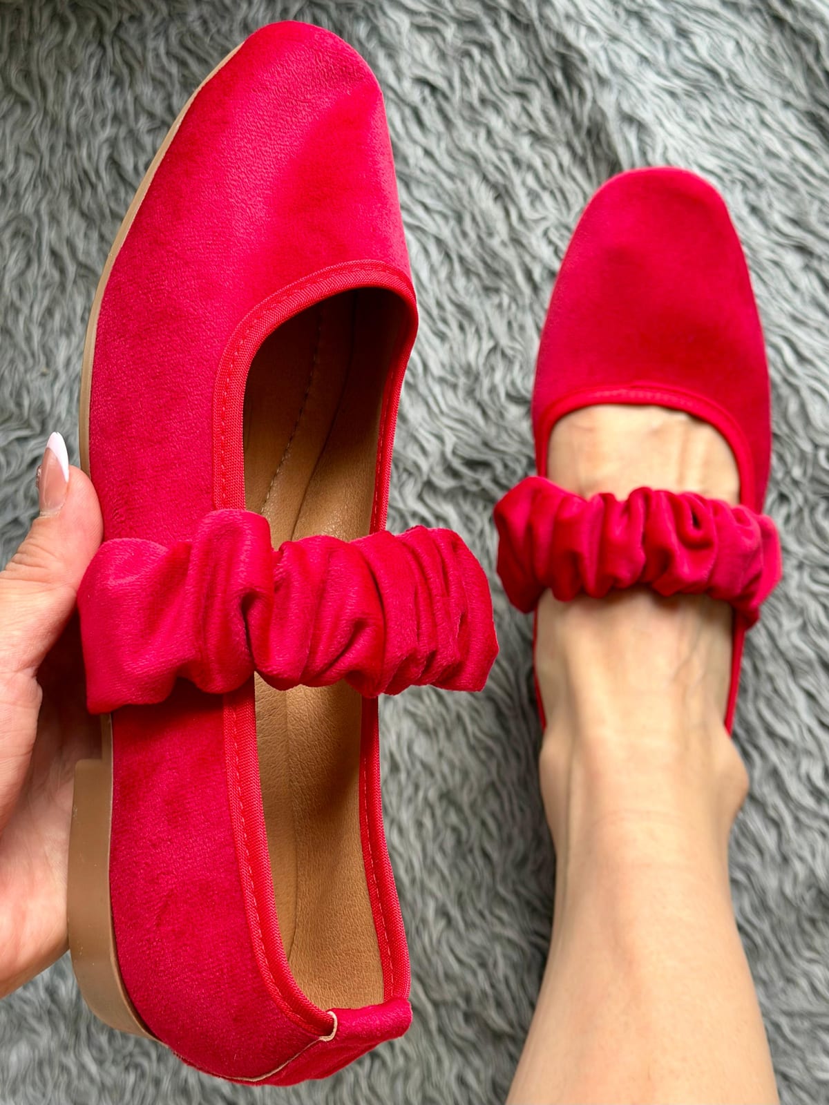 Mule con tira resorte - Rojo
