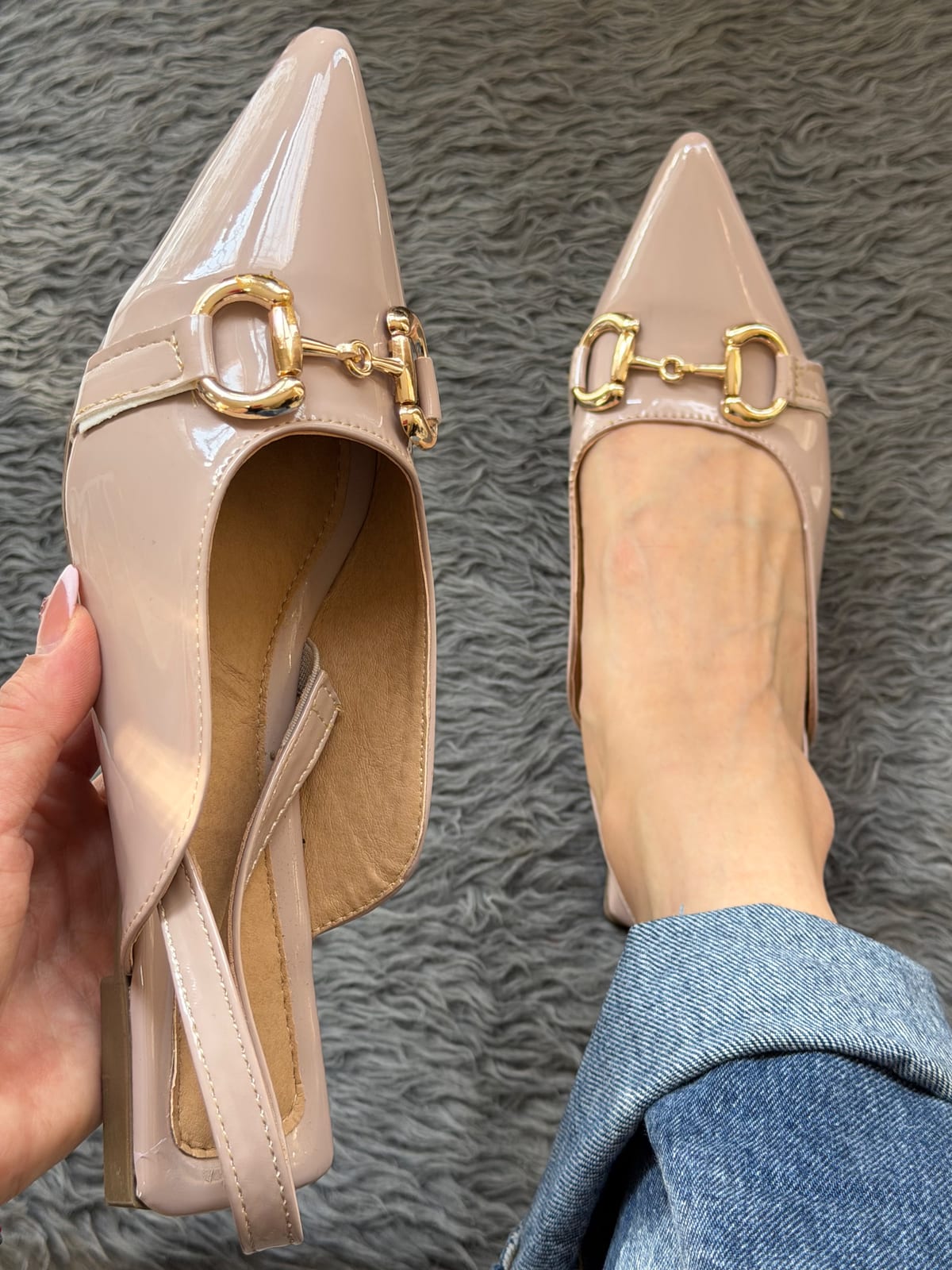 Mule picuda con herraje - Nude