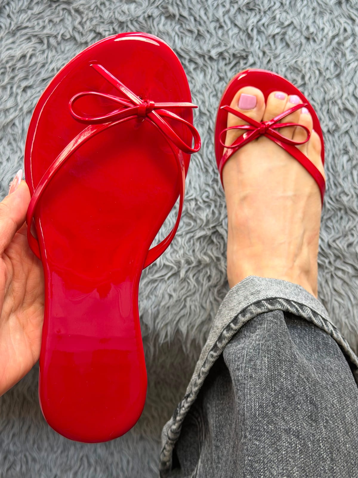 Sandalia barb moño - Rojo