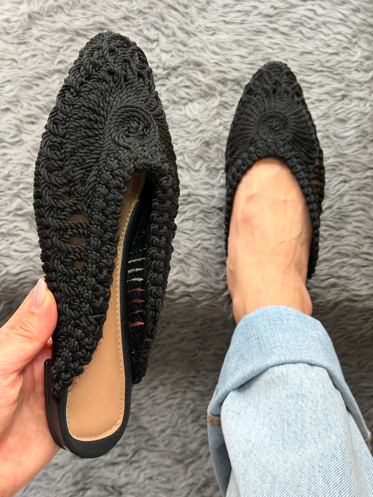 Mule chinela especial - Negro