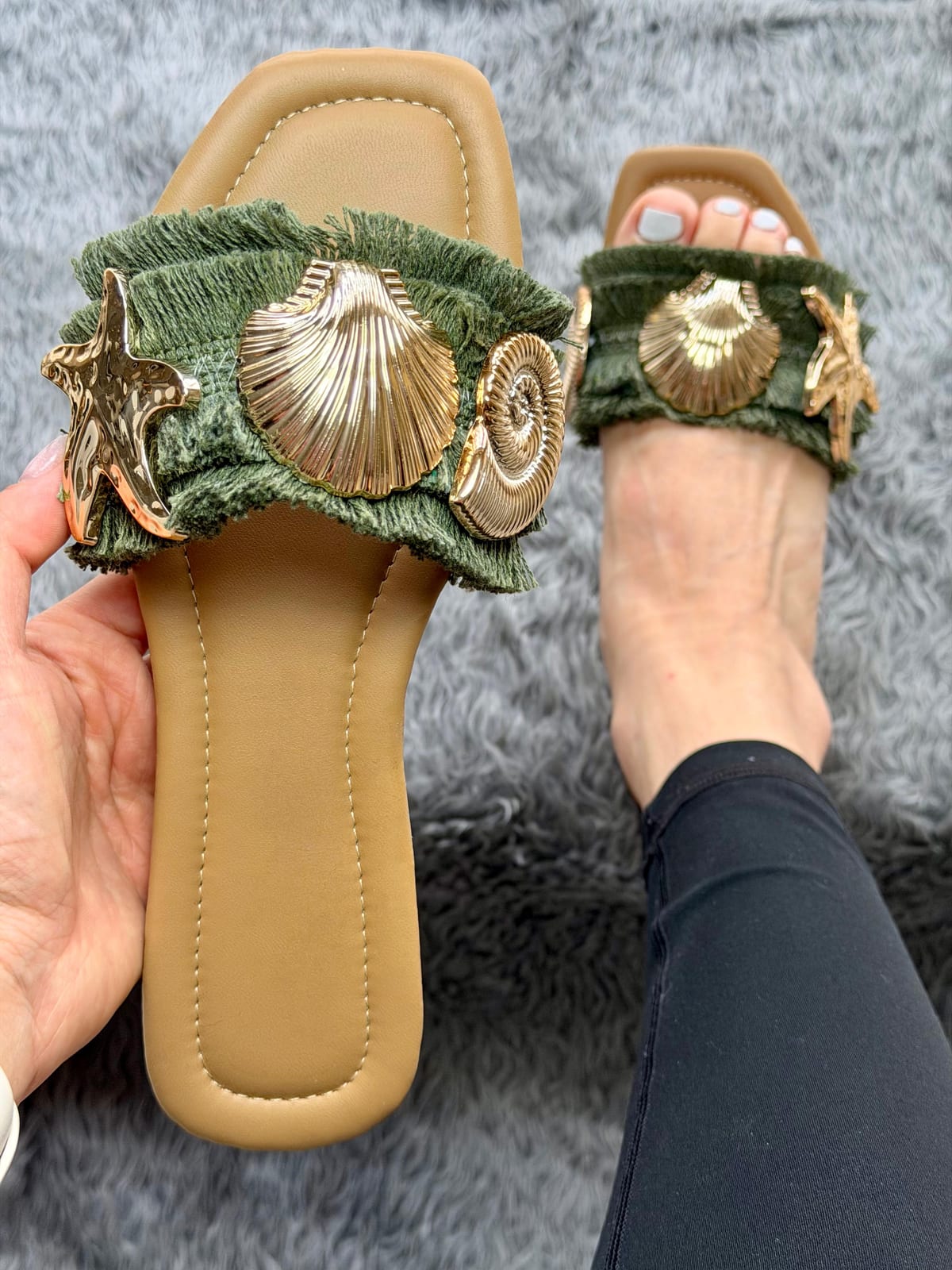 Sandalia conchas big - Verde